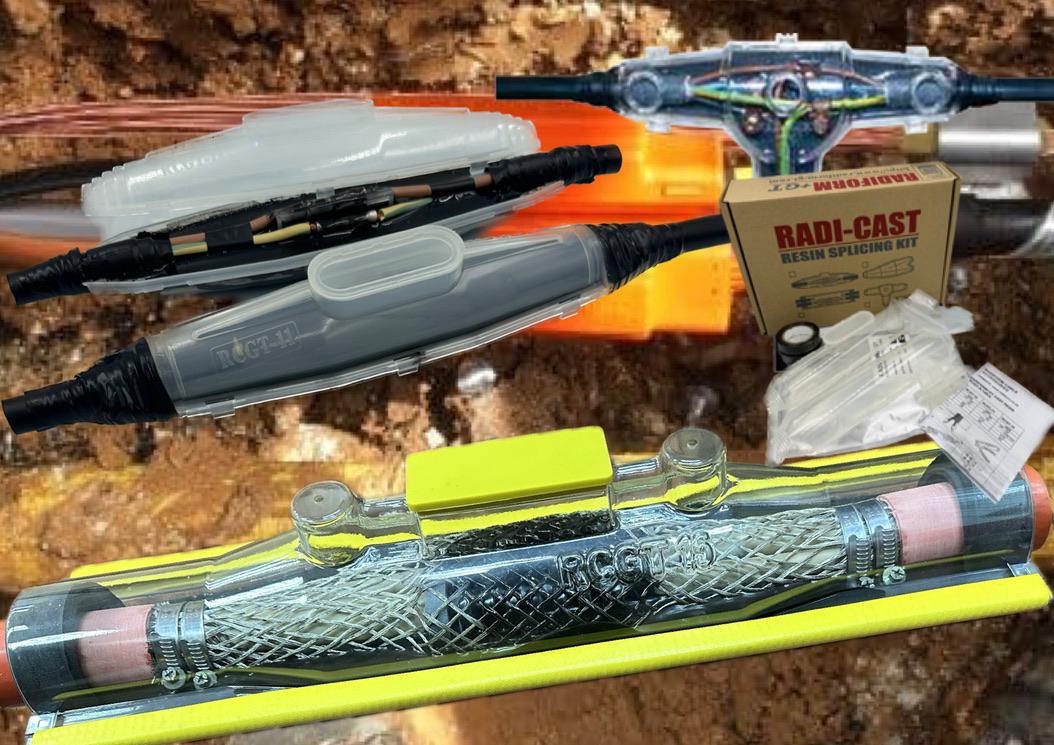 Cast Resin Splicing Joints with Molded Casing