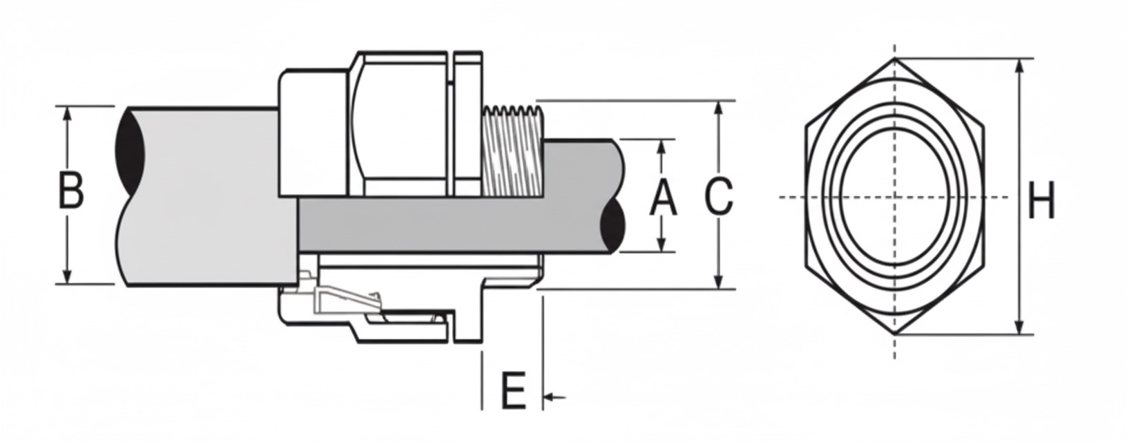 RADI- BWR Glands for SWA Armored Cables with IP54 Rating