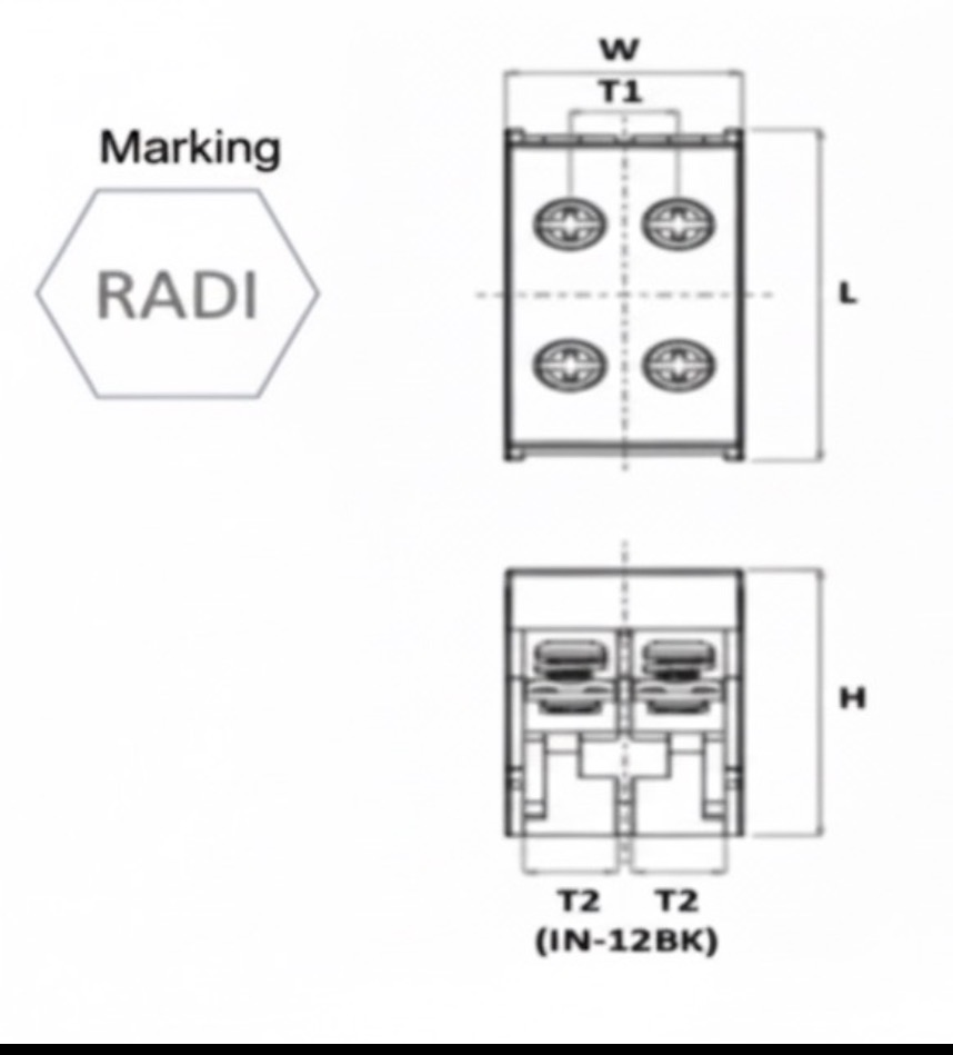 IN Series Rail Type Terminal Block (600volt)